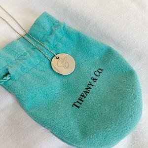 Tiffany’s Letter C Disc Charm Necklace